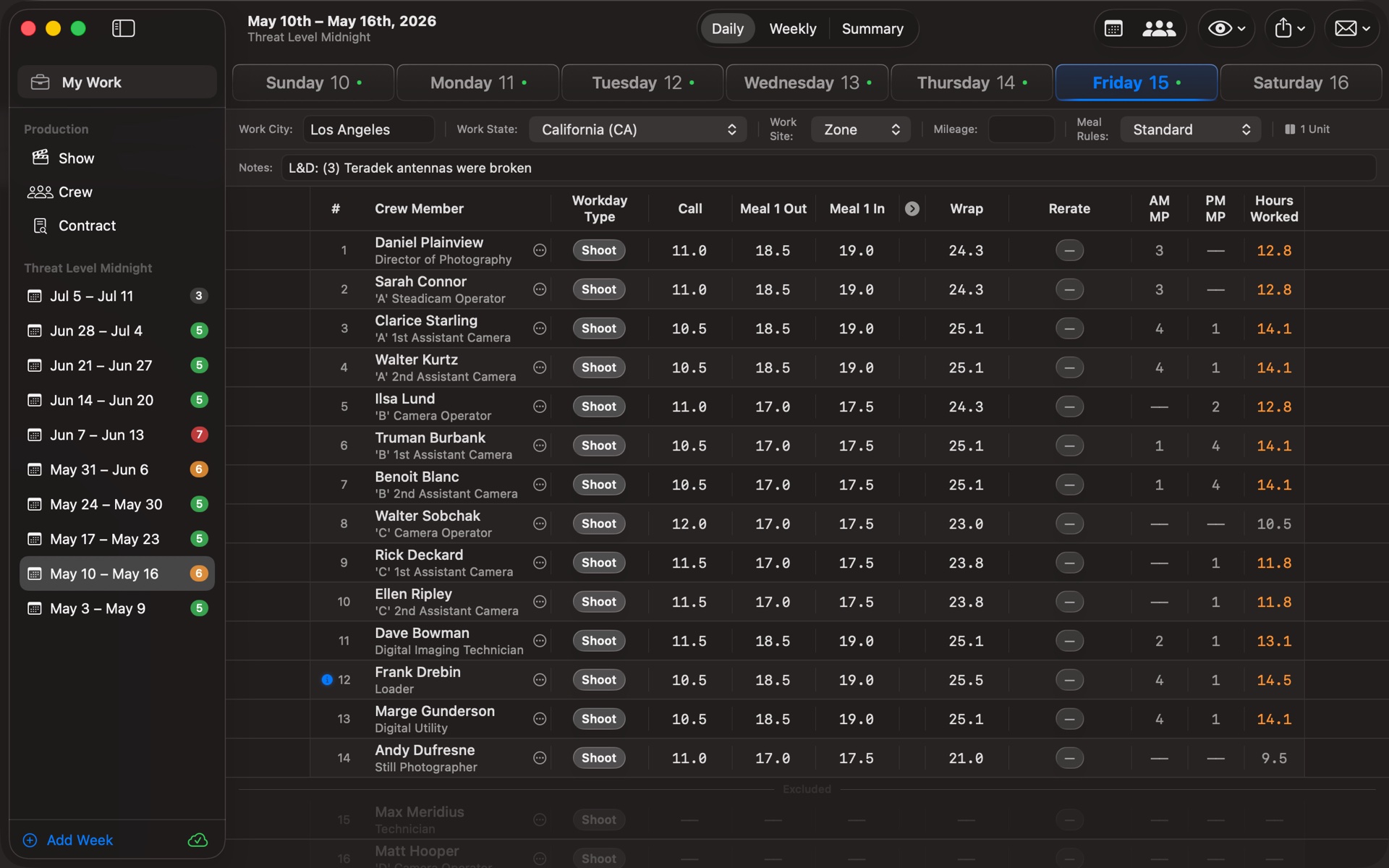 TimeCardRobot daily time entry on Mac